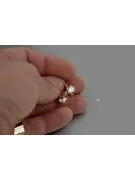 Vintage styl náušnice zirkonie originální vinobraní 14k produkt s růžovým zlatem VEC142R